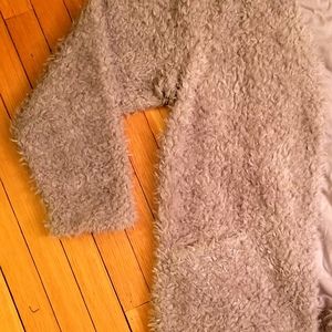 *NEVER WORN* Fuzzy Grey Cardigan